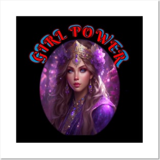 Girl,power, purple pirate wench Posters and Art